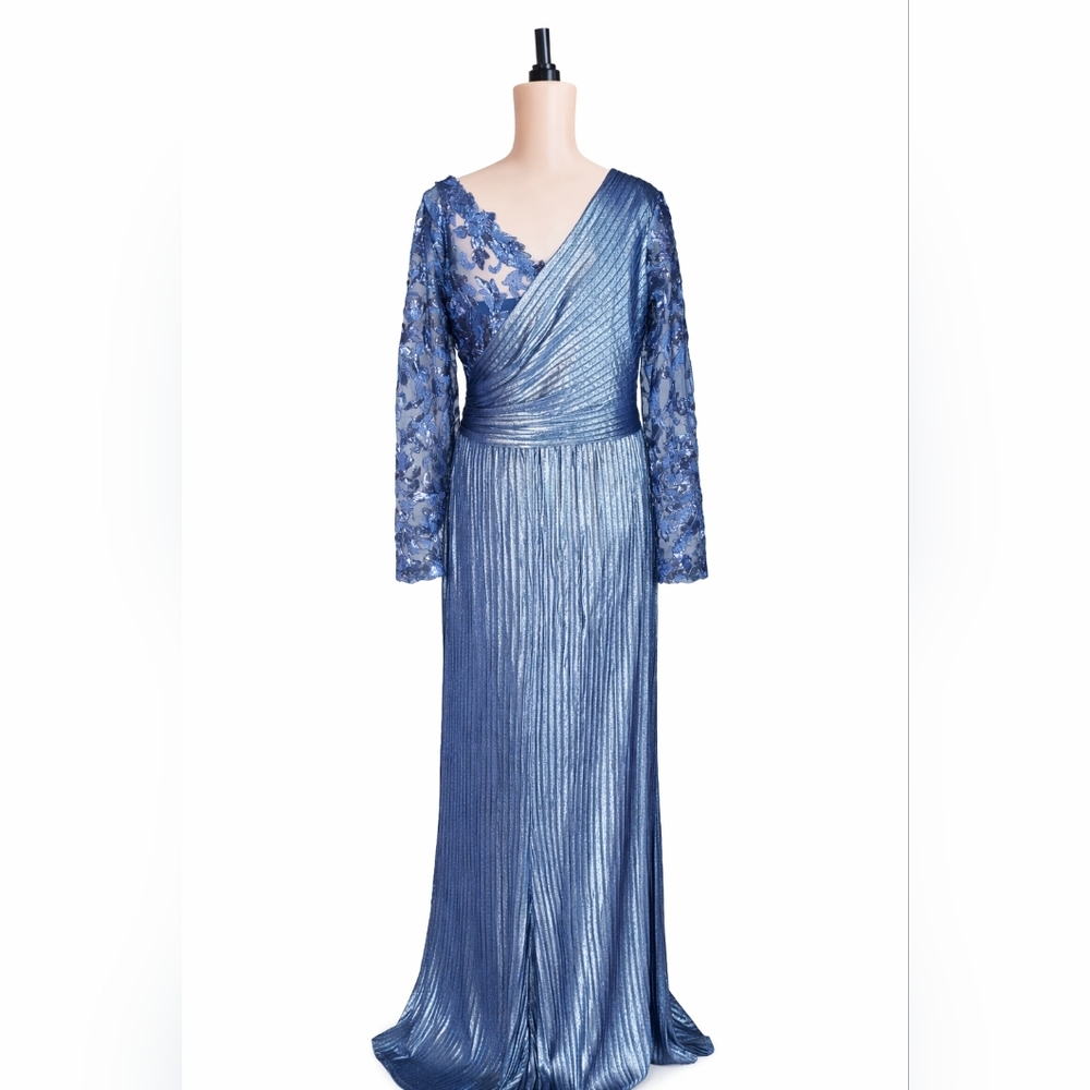 Tadashi Shoji Formal Gown Midnight Blue Medium NWT - Picture 5 of 7